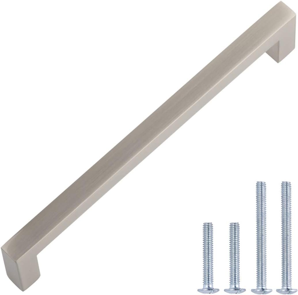 10 x Uchwyt meblowy RĄCZKA 10,5 cm do szafek szuflad nikiel satynowy AMAZON