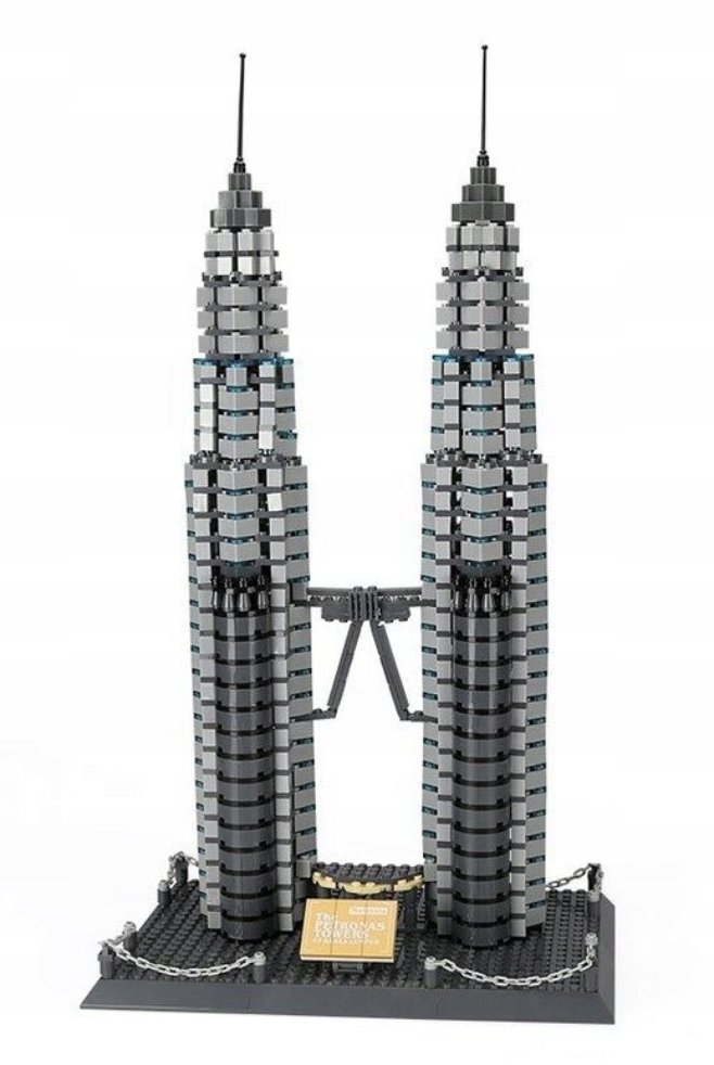KLOCKI KONSTRUKCYJNE WANGE 5213 PETRONAS TOWERS KUALA LUMPUR 1175 KLOCKÓW
