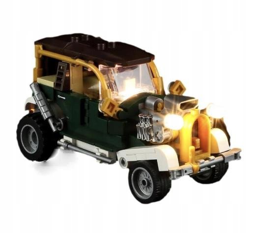 KLOCKI STEAMPUNK RETRO SAMOCHÓD F9019 LED ŚWIECĄCA ZESTAW DO UŁOŻENIA