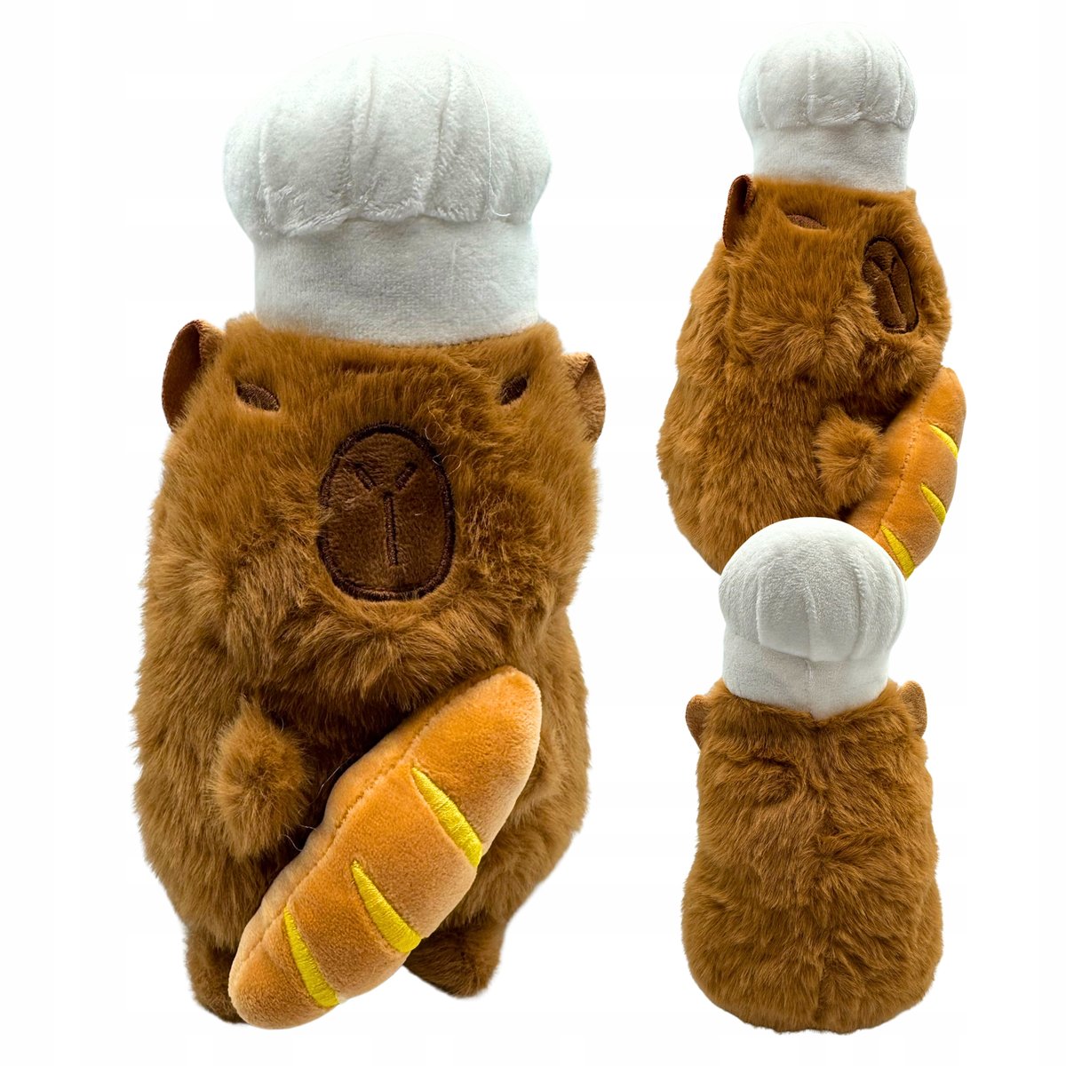 Kapibara Maskotka Kucharz Z Bagietka Pluszak Tost Zabawka Pluszowa 20 cm