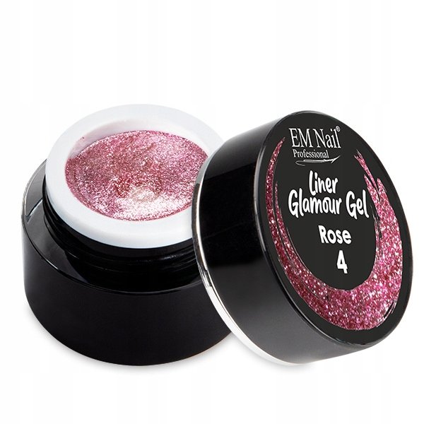 Em-Nail różowy żel do zdobień Liner Glamour Rose nr 4