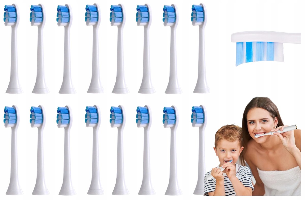 16 SZTUK KOŃCÓWKI KOŃCÓWKA DO SZCZOTECZKI PHILIPS SONICARE ZAMIENNIK