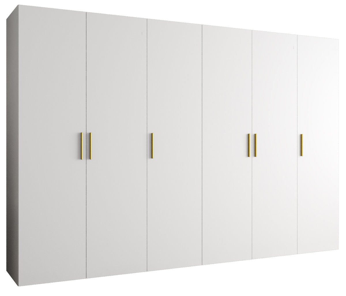 Szafa uchylna otwierana BARI 1 300 wys. 202 cm Biały + u. Złoty