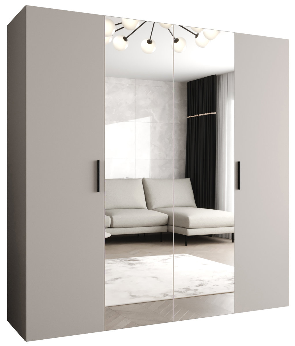 Szafa uchylna otwierana BARI 2 200 wys. 202 cm Kaszmir + u. Czarny