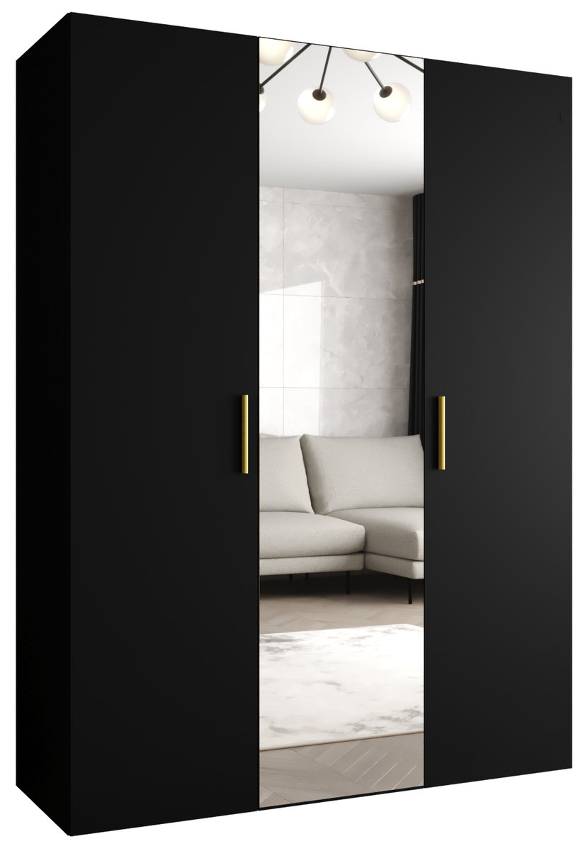 Szafa uchylna otwierana BARI 2 150 wys. 202 cm Czarny + u. Złoty