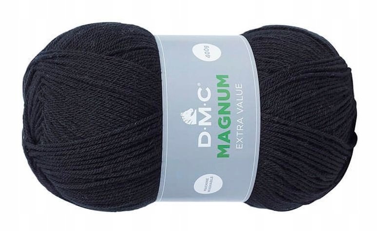 włóczka MAGNUM DMC kol. 965 / czarny 400gr