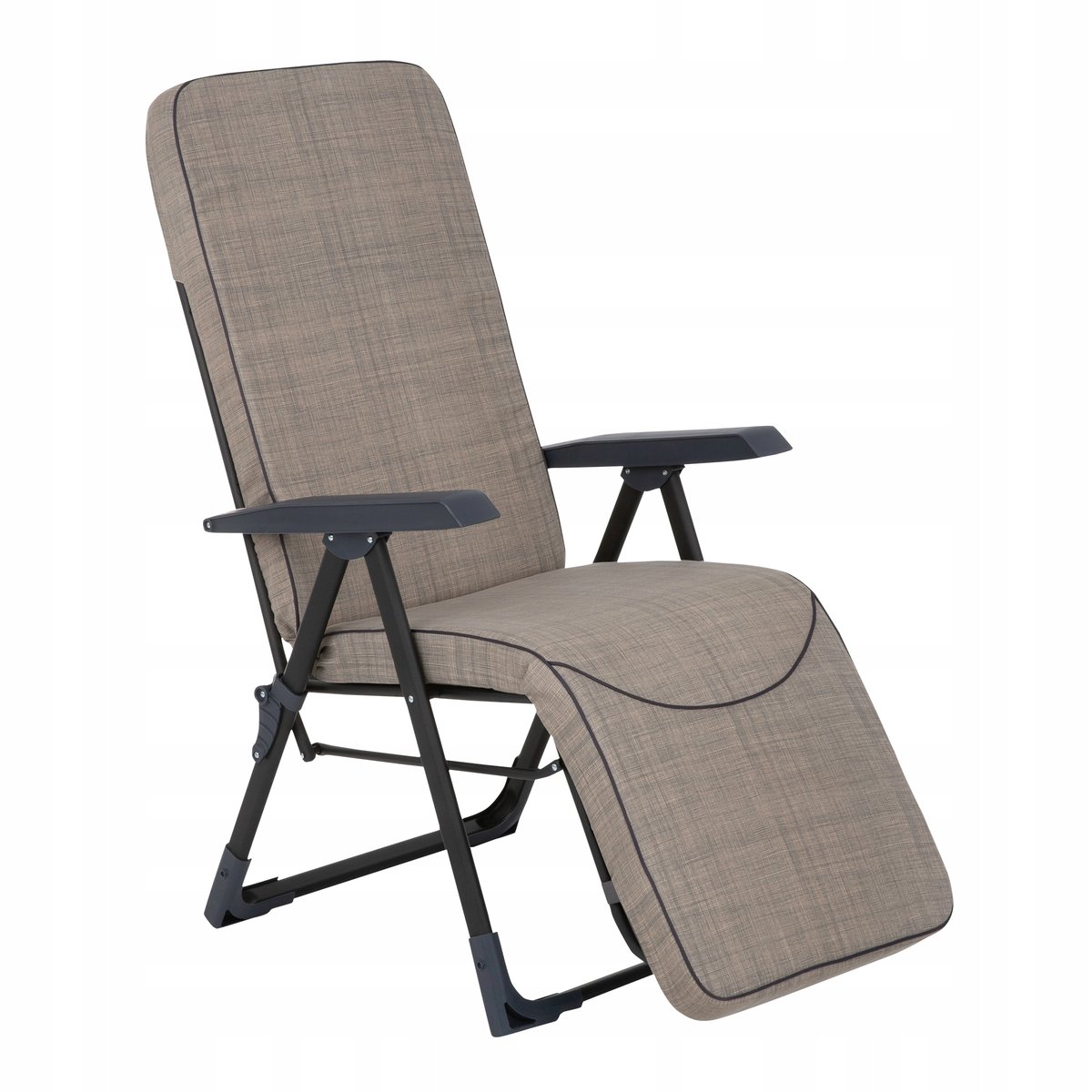 461963 Fotel ogrodowy z podnóżkiem Modena Kwadrat Plus Black EditionPATIO