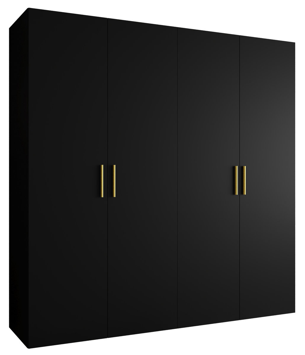 Szafa uchylna otwierana BARI 1 200 wys. 202 cm Czarny + u. Złoty