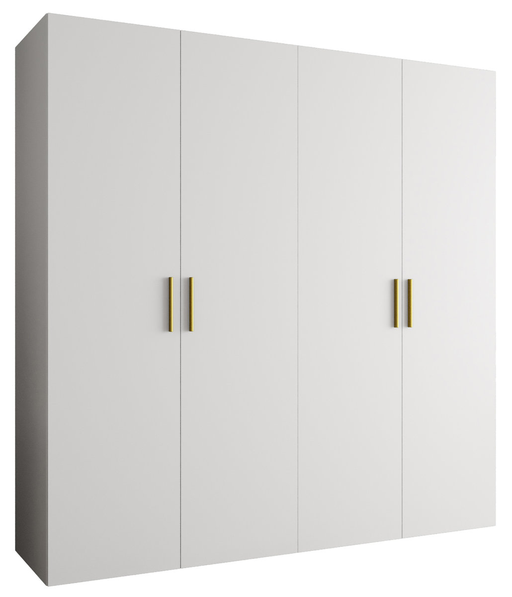 Szafa uchylna otwierana BARI 1 200 wys. 202 cm Biały + u. Złoty