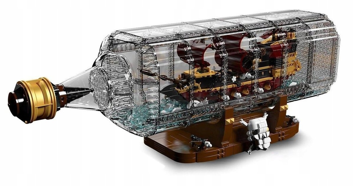 Mould King Zestaw Klocków 10066 Statek Piracki W Butelce 2488 el. Prezent