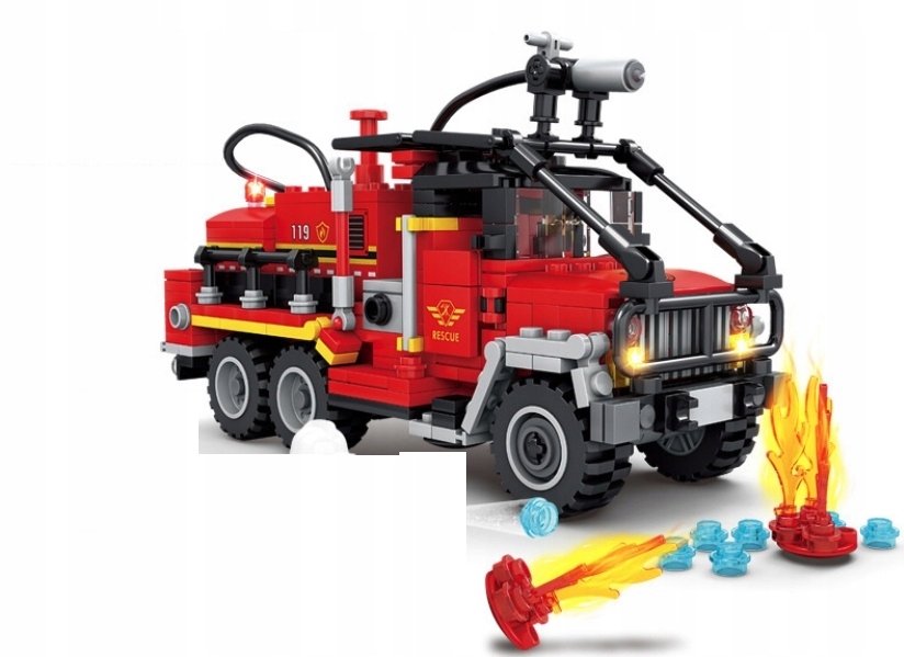 KLOCKI STRAŻ POŻARNA CITY AIRPORT LOTNISKO ZABAWKA