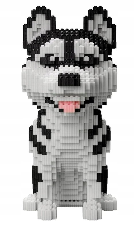 KLOCKI KONSTRUKCYJNE PIES HUSKY DOG 2100 ELEMENTÓW DLA DZIECI PREZENT