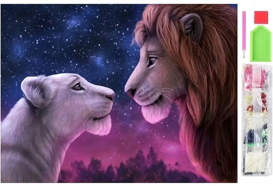 Haft diamentowy 5D Król Lew mozaika zestaw diamond