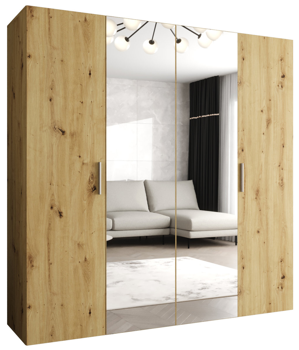 Szafa uchylna otwierana BARI 2 200 wys. 202 cm Artisan + u. Czarny