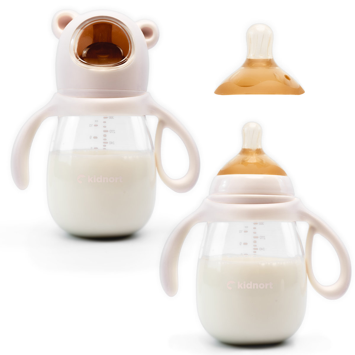 Butelka Jordbaer 300ml Różowa 6M+ PPSU Antykolkowa Słomka Ustnik BPA FREE