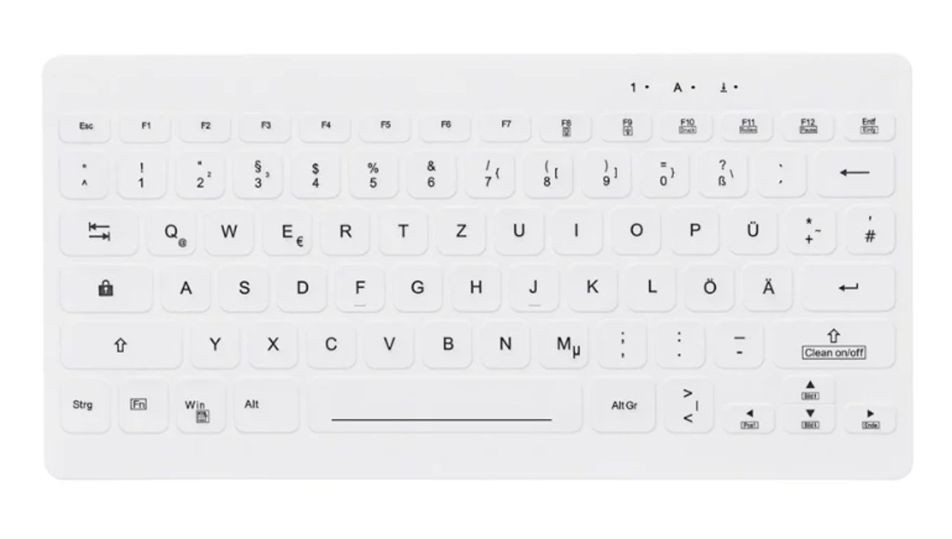 CHERRY AK-C4112 klawiatura Medyczna USB QWERTZ Niemiecki Biały AK-C4112F-U1-W/GE