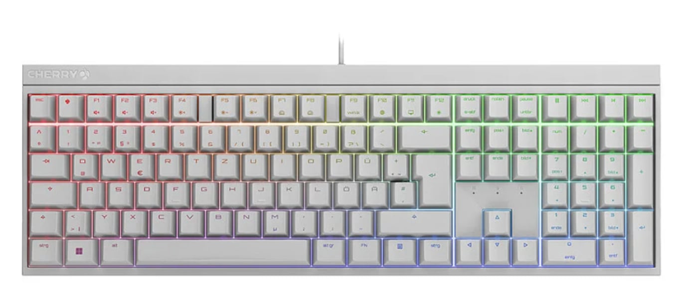 CHERRY MX 2.0S klawiatura Gaming USB QWERTZ Niemiecki Biały G80-3821LJBDE-0
