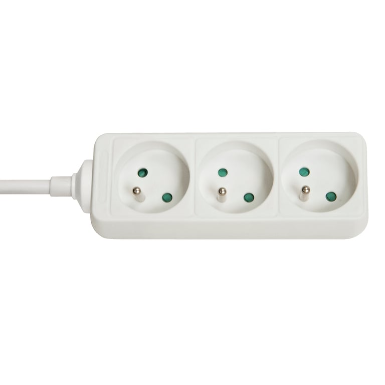 Lindy 73120 rozgałęziacz 3 x gniazdo sieciowe Wewnętrzna Biały