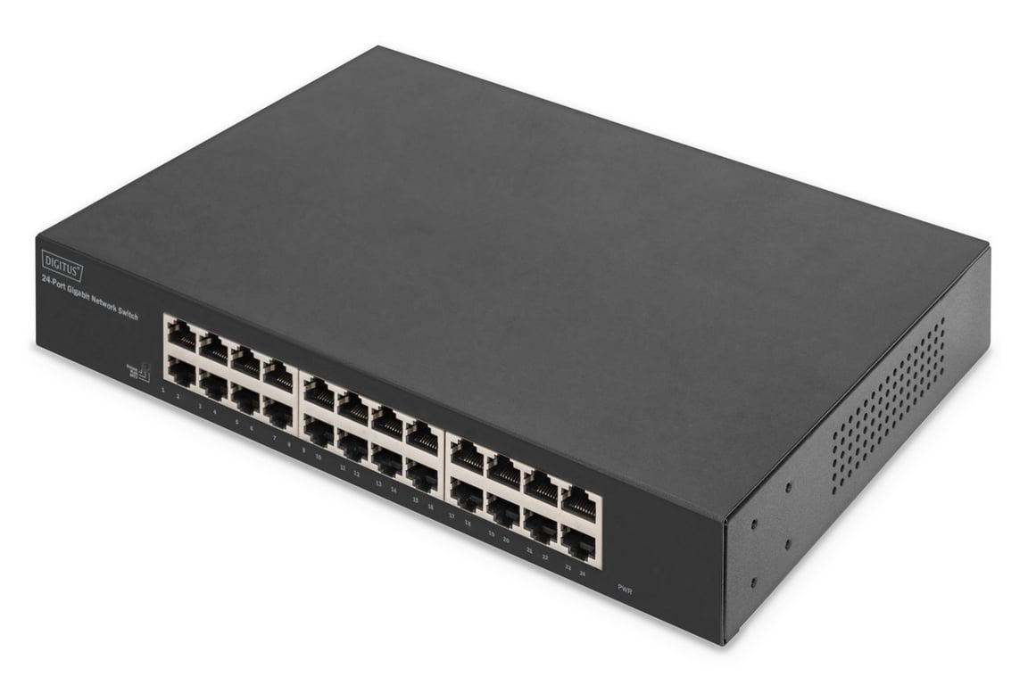 Digitus 24-portowy przełącznik gigabitowy, 19-calowy, niezarządzalny DN-80113-2