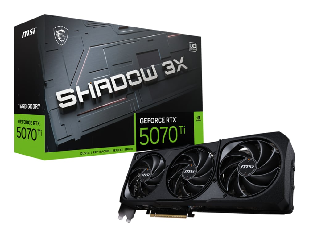 MSI GeForce RTX 5070 Ti 16G SHADOW 3X OC NVIDIA 16 GB GDDR7 G507T-16S3C