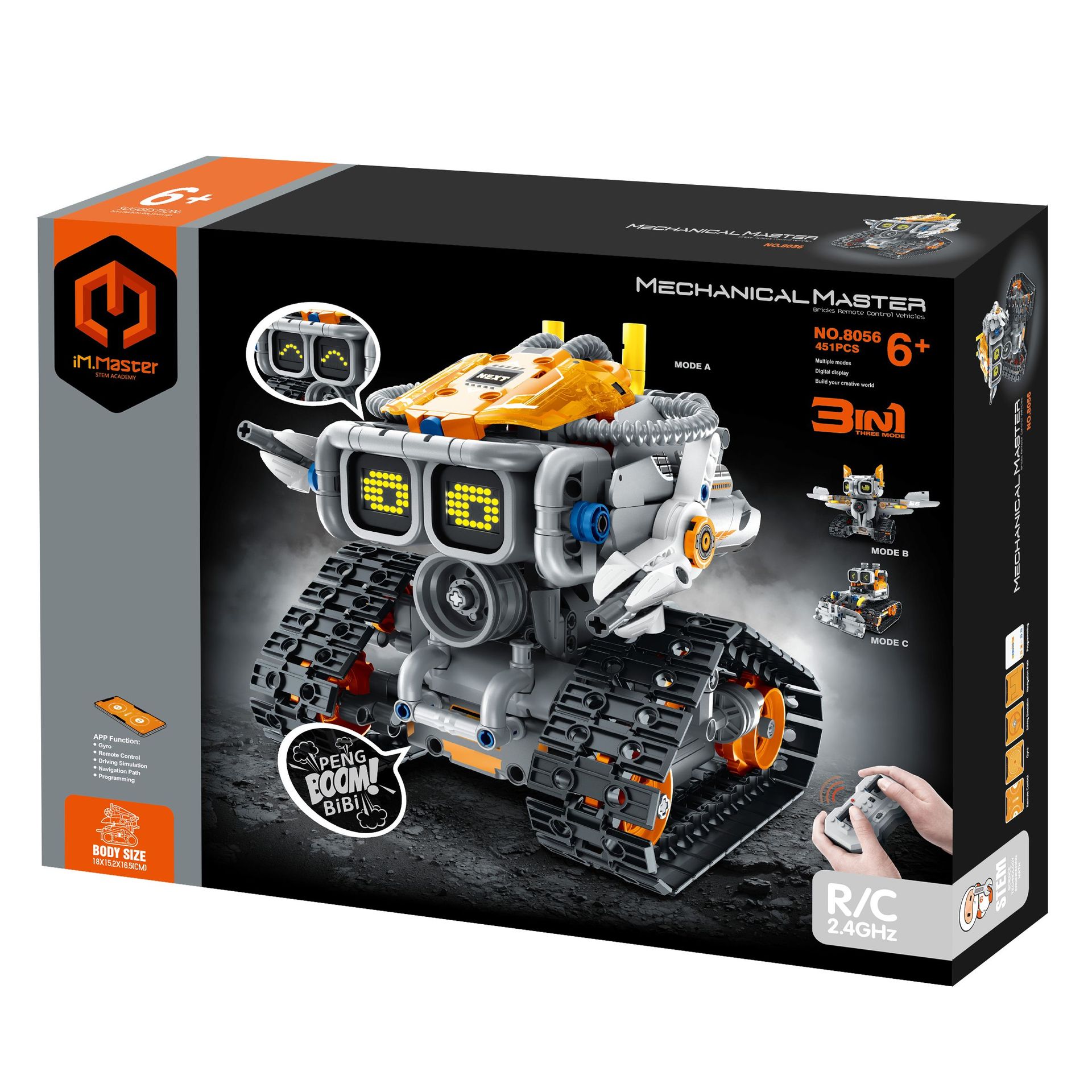 Rc inteligentny robot programujący 3w1 451 elementów Im.master - zabawka