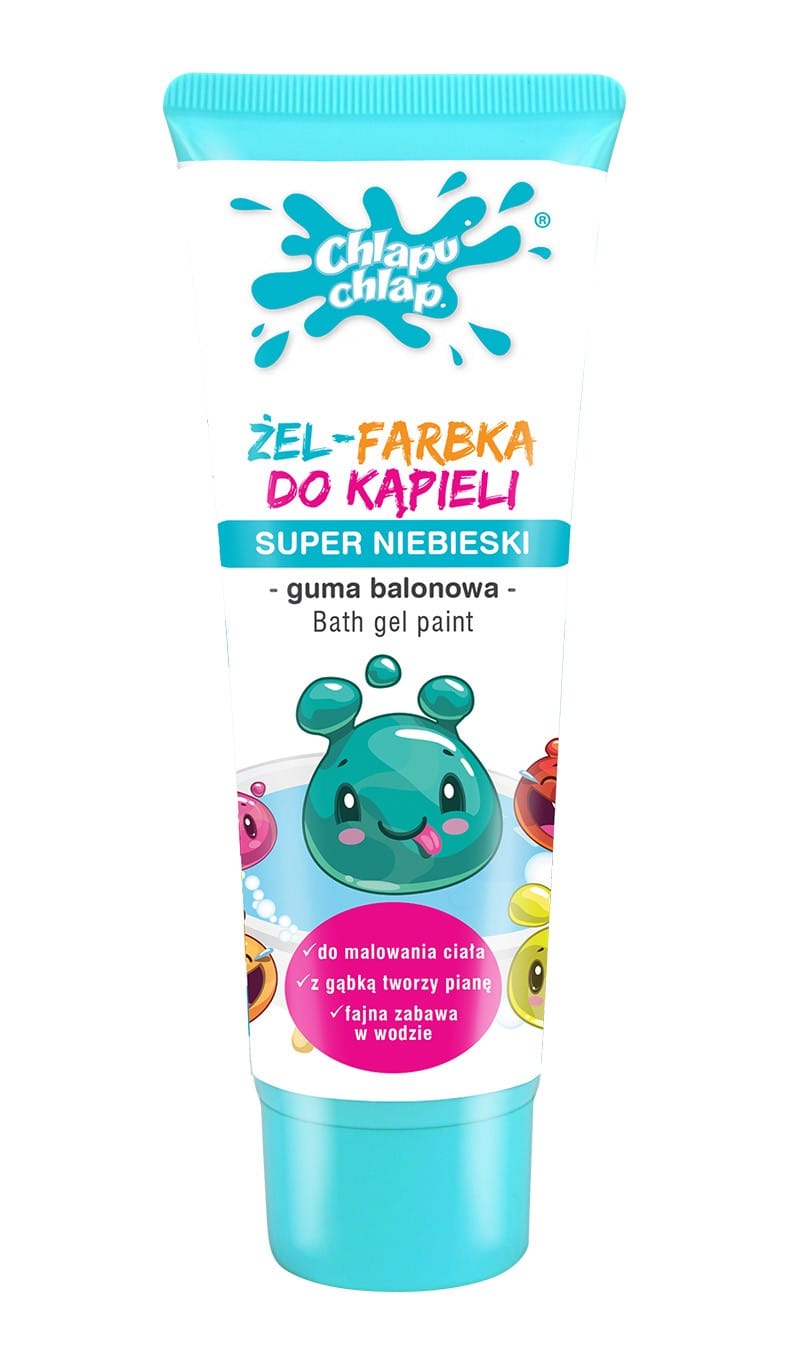 CHLAPU CHLAP Żel-Farbka do kąpieli super niebieski - zapach gumy balonowej 88 ml