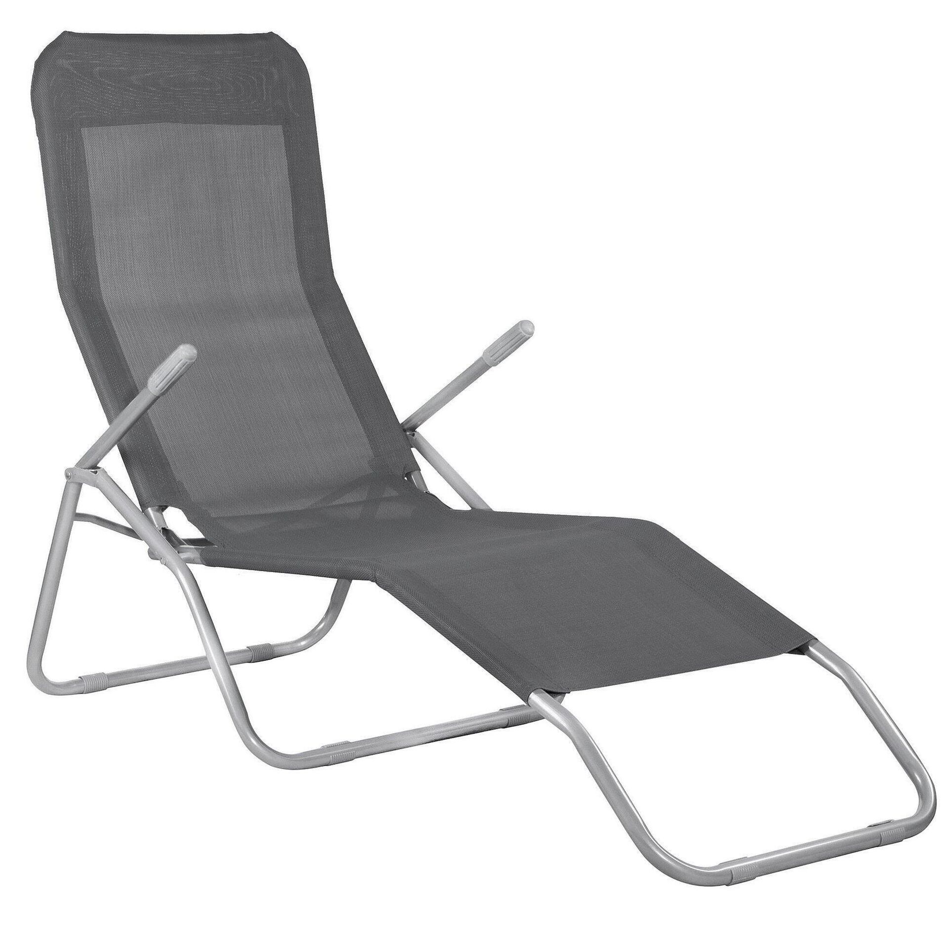 Springos Leżak ogrodowy grawitacyjny ciemny szary zero gravity GC0016