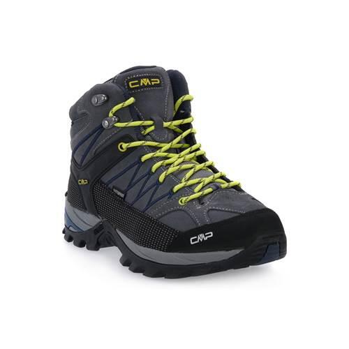 CMP Męskie buty trekkingowe Rigel Mid, Grey B Blue, 44 EU