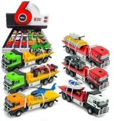 Laweta z pojazdem z napędem światło i dźwięk mix Ciuciubabka - zabawka