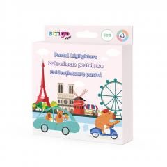 Strigo Zakreślacz Eko Kapibara pastel 4szt