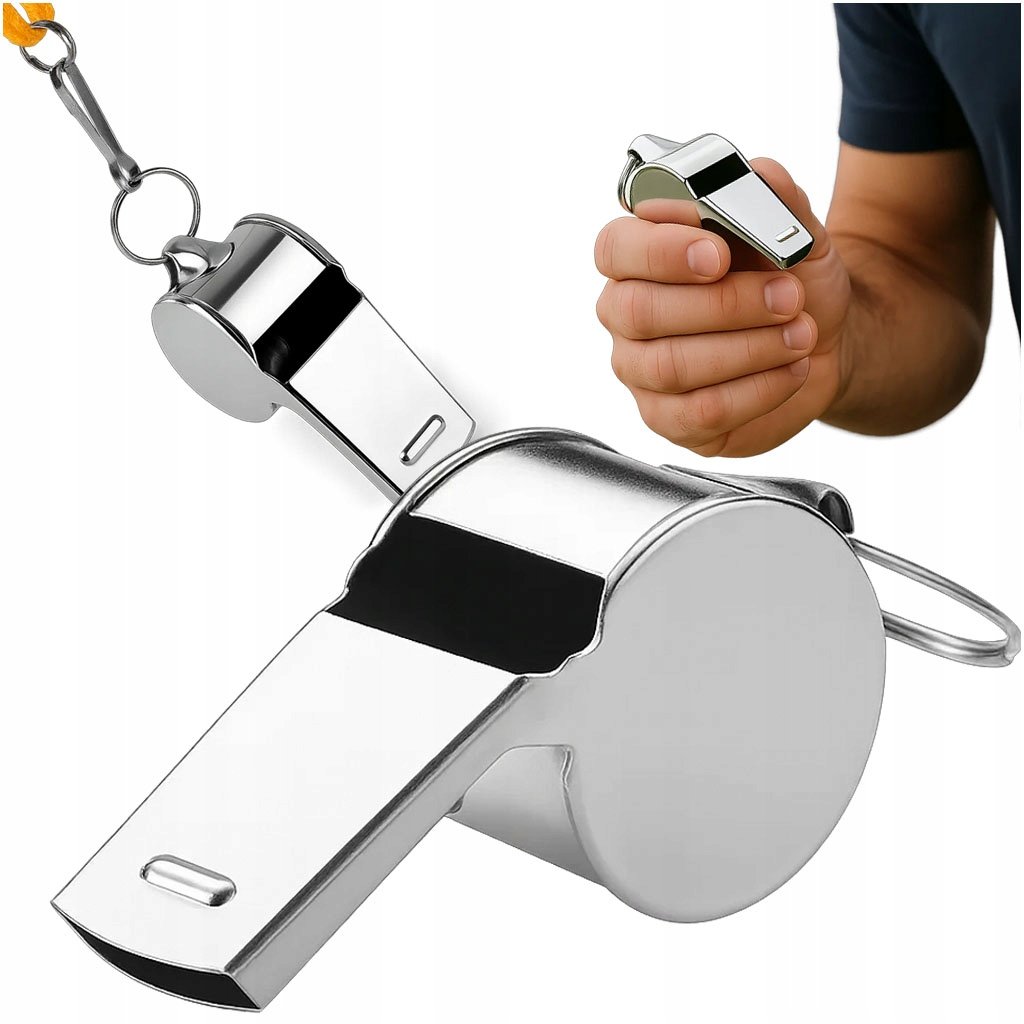 GWIZDEK SĘDZIOWSKI METALOWY DLA TRENERA SĘDZIEGO SPORTOWY PIŁKA NOŻNA