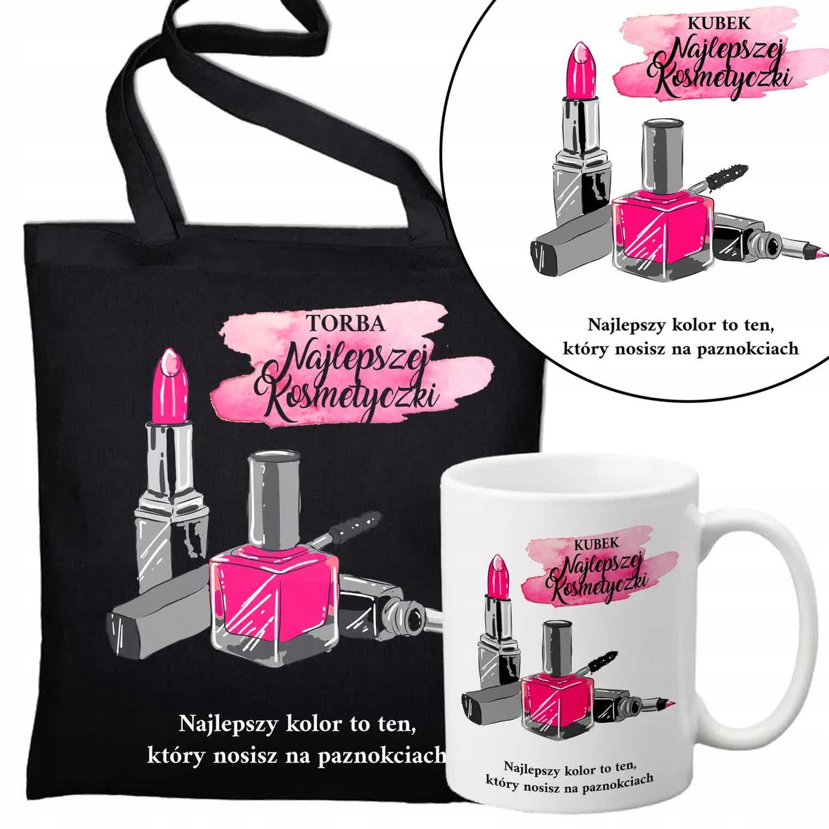 Zestaw Torba Eko Kubek Dla Najlepszej Kosmetyczki