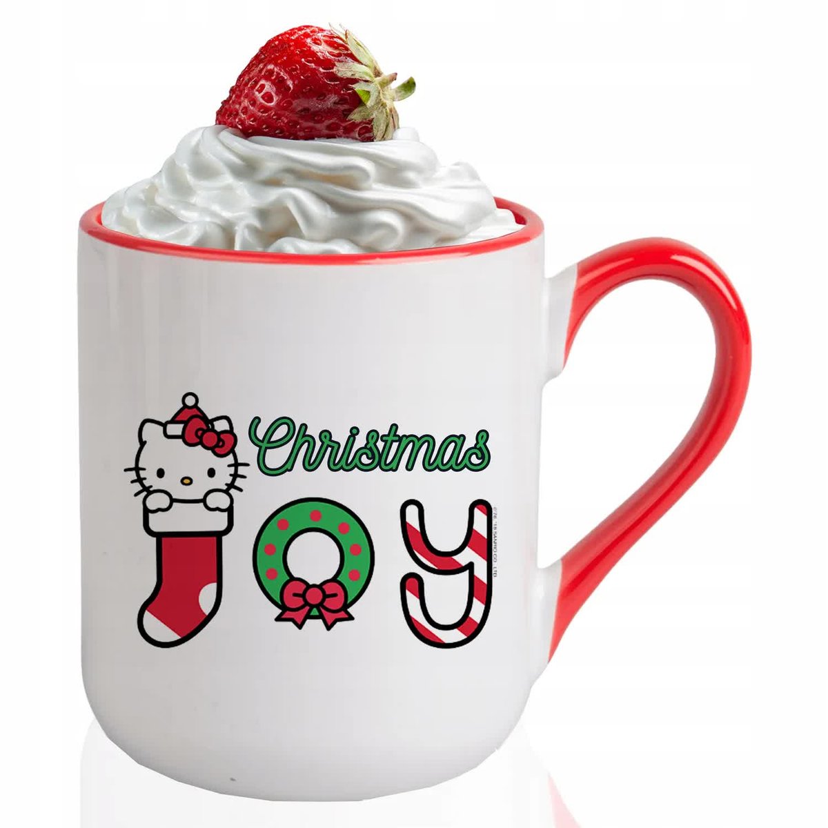 KUBEK COMBO CZERWONY Prezent Na Święta Mikołajki HELLO KITTY Joy Wzory