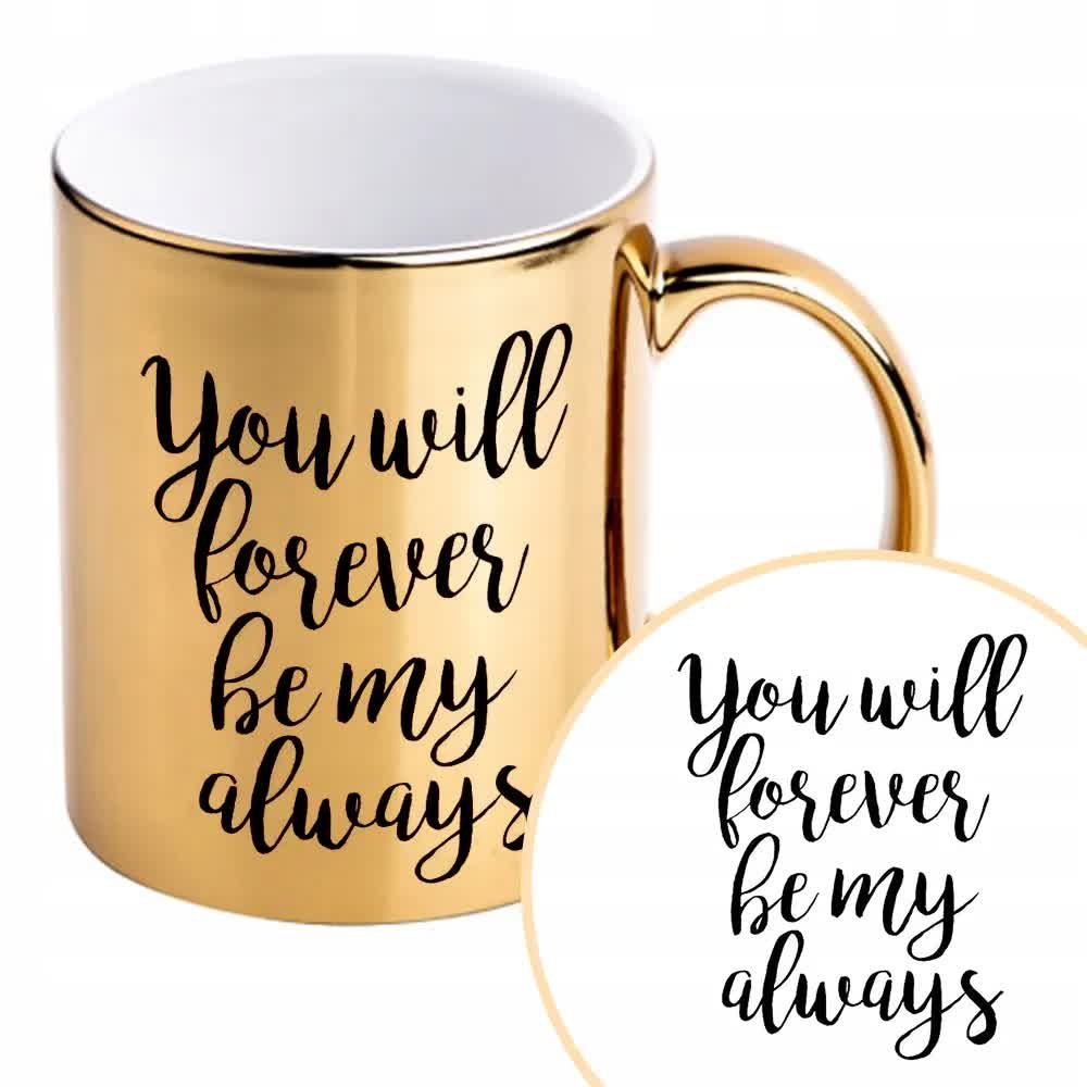 Kubek Złoty Na Prezent Walentynki Piękne Top Wzory