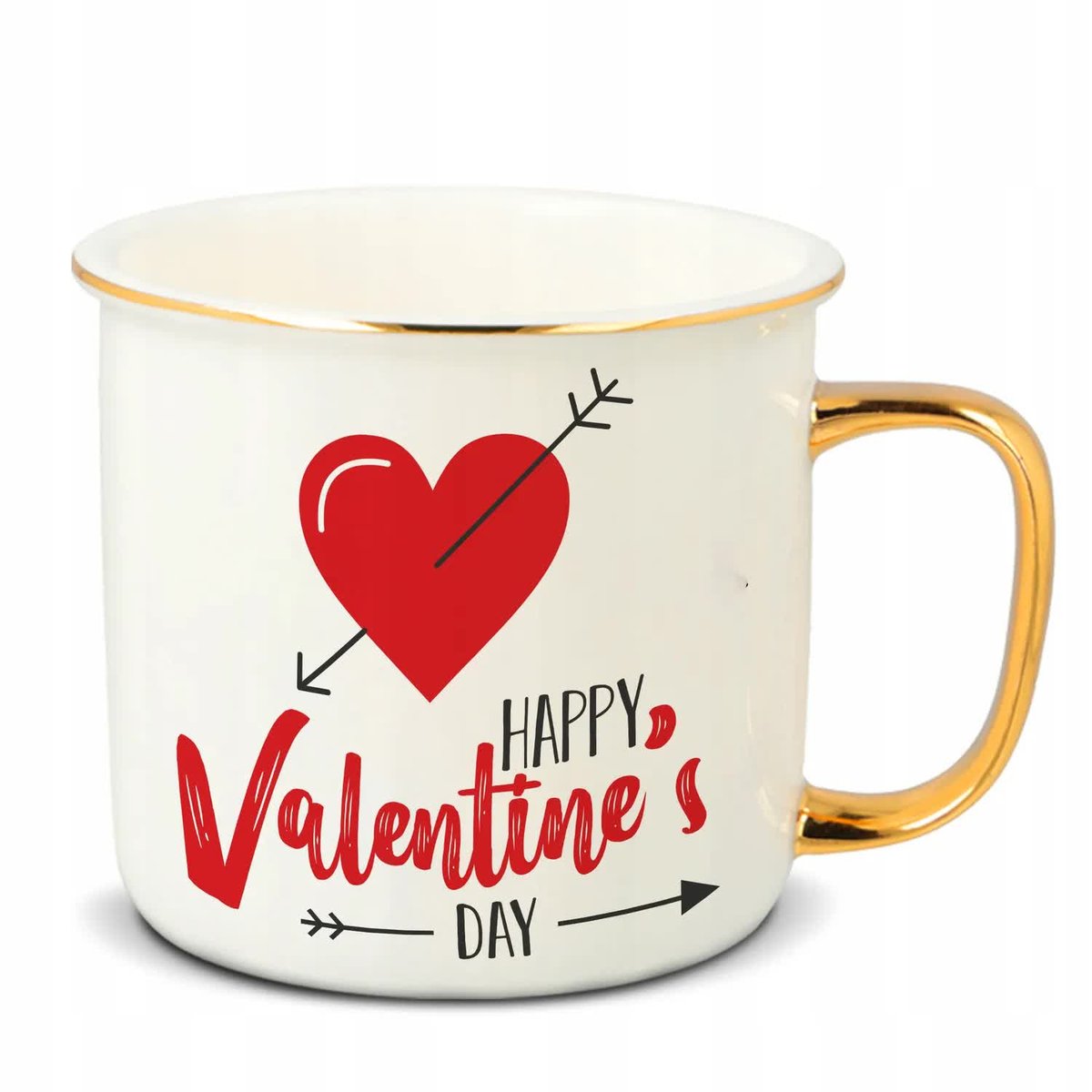 Kubek RETRO Złote Ucho Rant VALENTINES DAY Elegancki Miłość Walentynki Wz