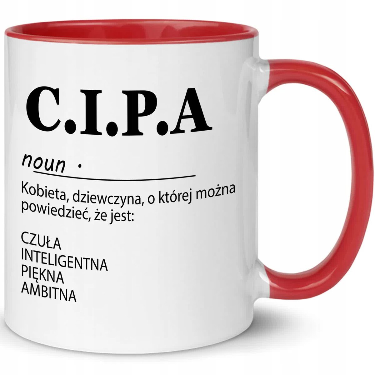 KUBEK CZERWONY PREZENT DLA KOLEŻANKI ŻONY PRZYJCIÓŁKI KOCHANKI WZ