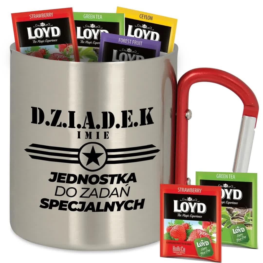 Kubek Metalowy Karabińczyk DZIADEK *IMIĘ* DO ZADAŃ SPECJALNYCH + 8 LOYD Wz