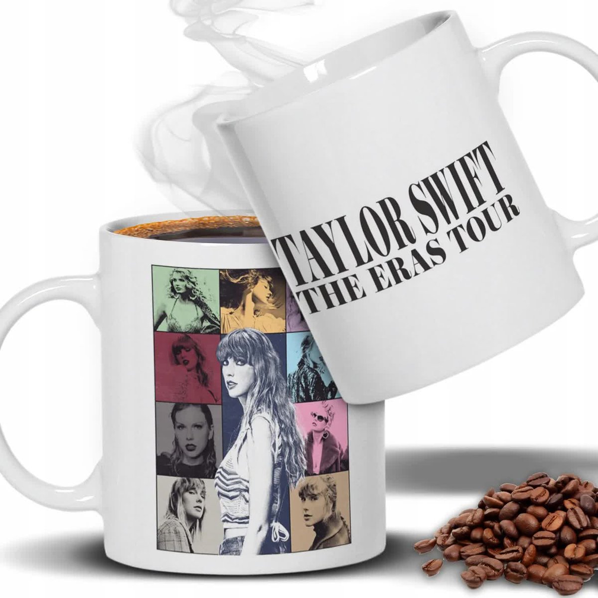 Kubek Biały TAYLOR SWIFT THE ERAS TOUR Merch Koncertowy Fan Swifties Wzory