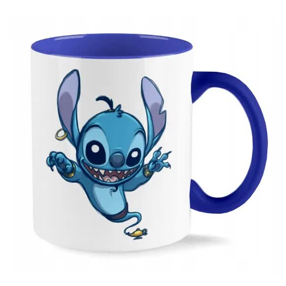 Kubek Granat Wnętrze Ucho Prezent LILO STICH WZORY