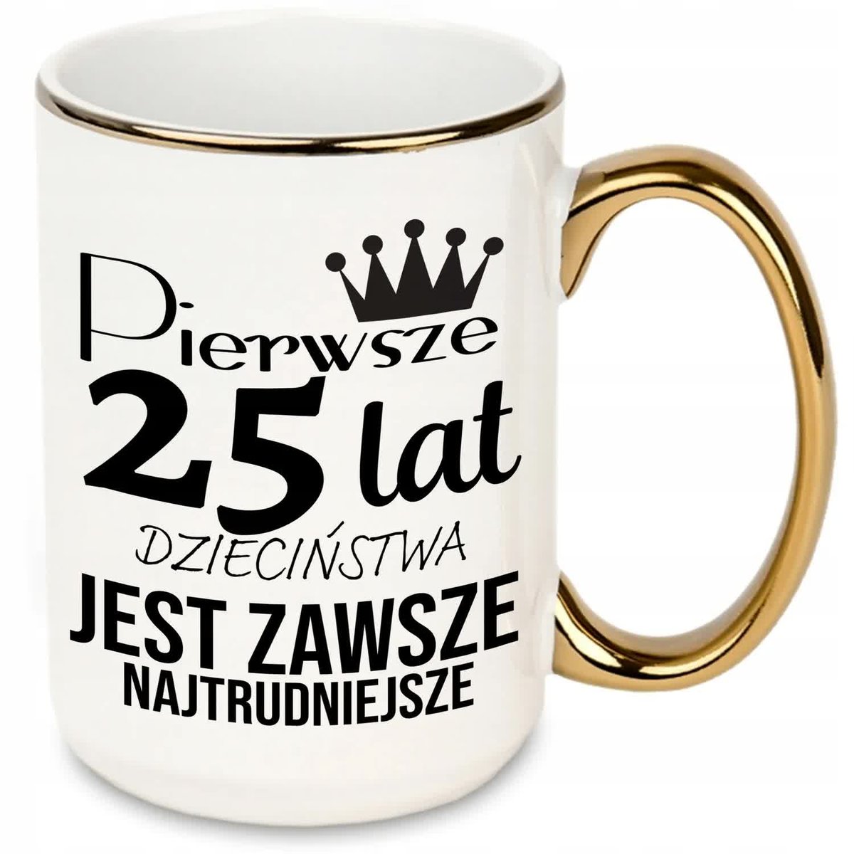 KUBEK XXL BIAŁY 450ML IDEALNY PREZENT URODZINOWY NA 25 URODZINY TOP WZORY