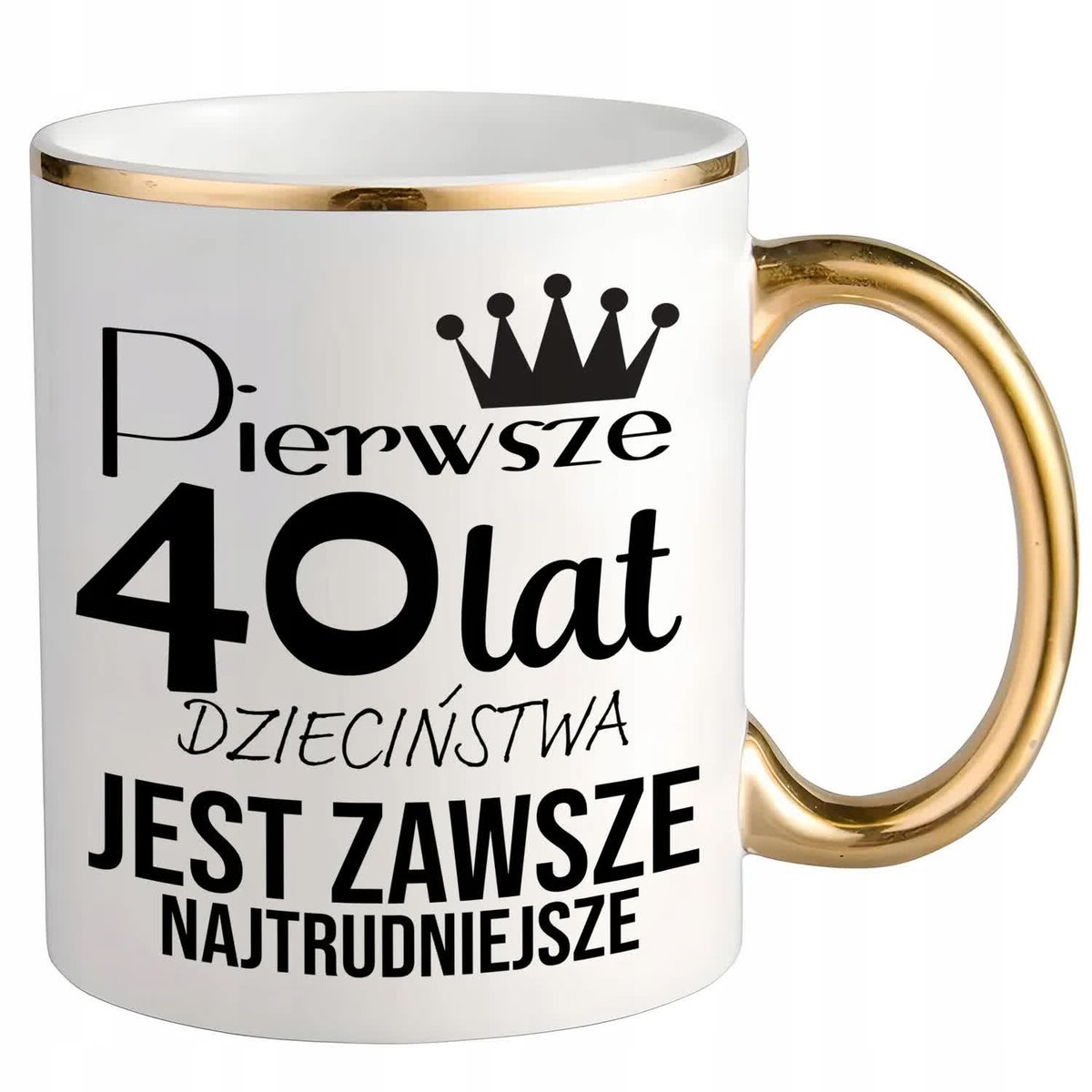 KUBEK BIAŁY 330ML IDEALNY PREZENT URODZINOWY NA 40 URODZINY TOP BEST WZORY