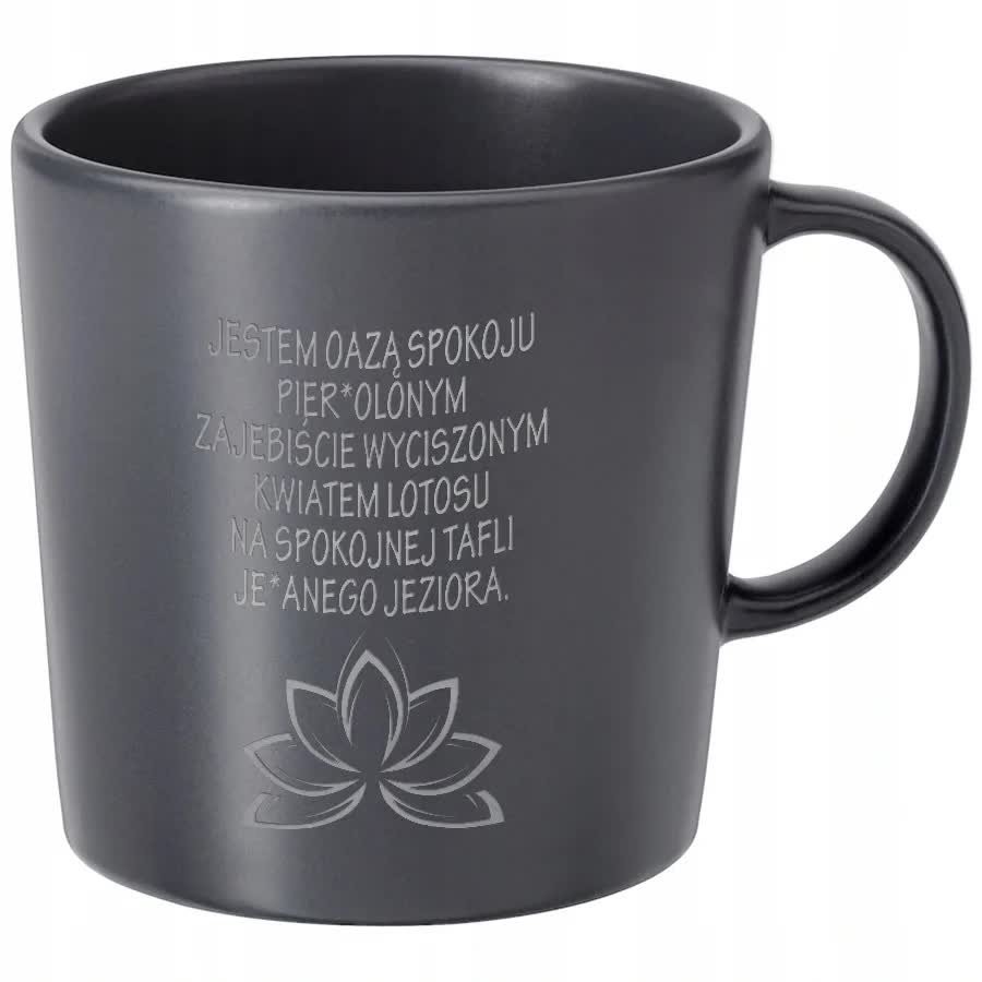 KUBEK KAMIONKA SZARY JESTEM OAZĄ SPOKOJU GRAWER