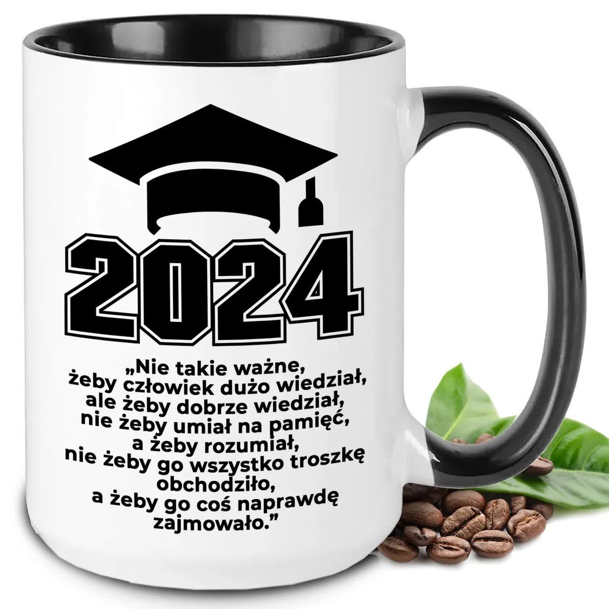 KUBEK XXL BIAŁY PREZENT DLA ABSOLWENTÓW NA ZAKOŃCZENIE ROKU SZKOLNEGO WZORY