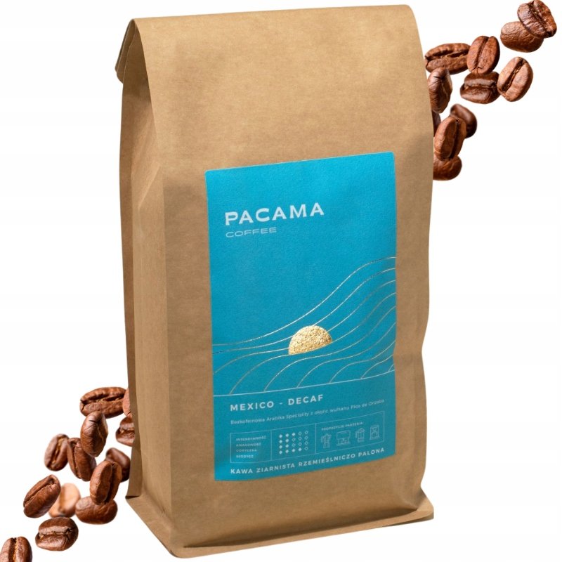 KAWA BEZKOFEINOWA ZIARNISTA SPECIALITY 100% arabica Mexico 1 kg Pacama