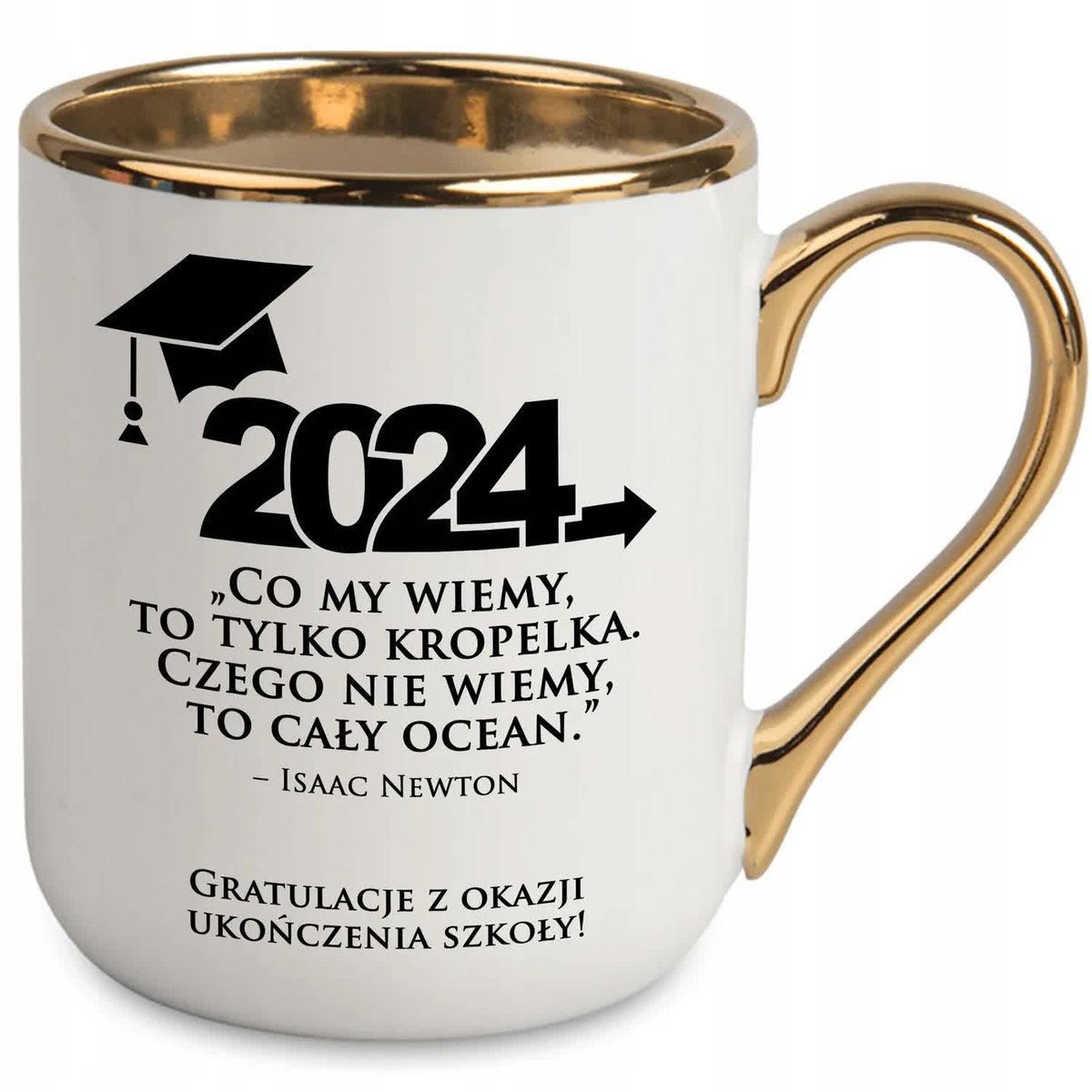 KUBEK BIAŁY PREZENT DLA ABSOLWENTÓW Z OKAZJI UKOŃCZENIA SZKOŁY RÓZNE WZORY