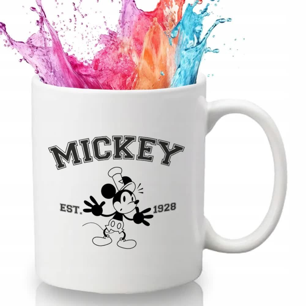 KUBEK BIAŁY Na Prezent Upominek Urodziny Dla Fana Myszki MICKEY Minnie Wz