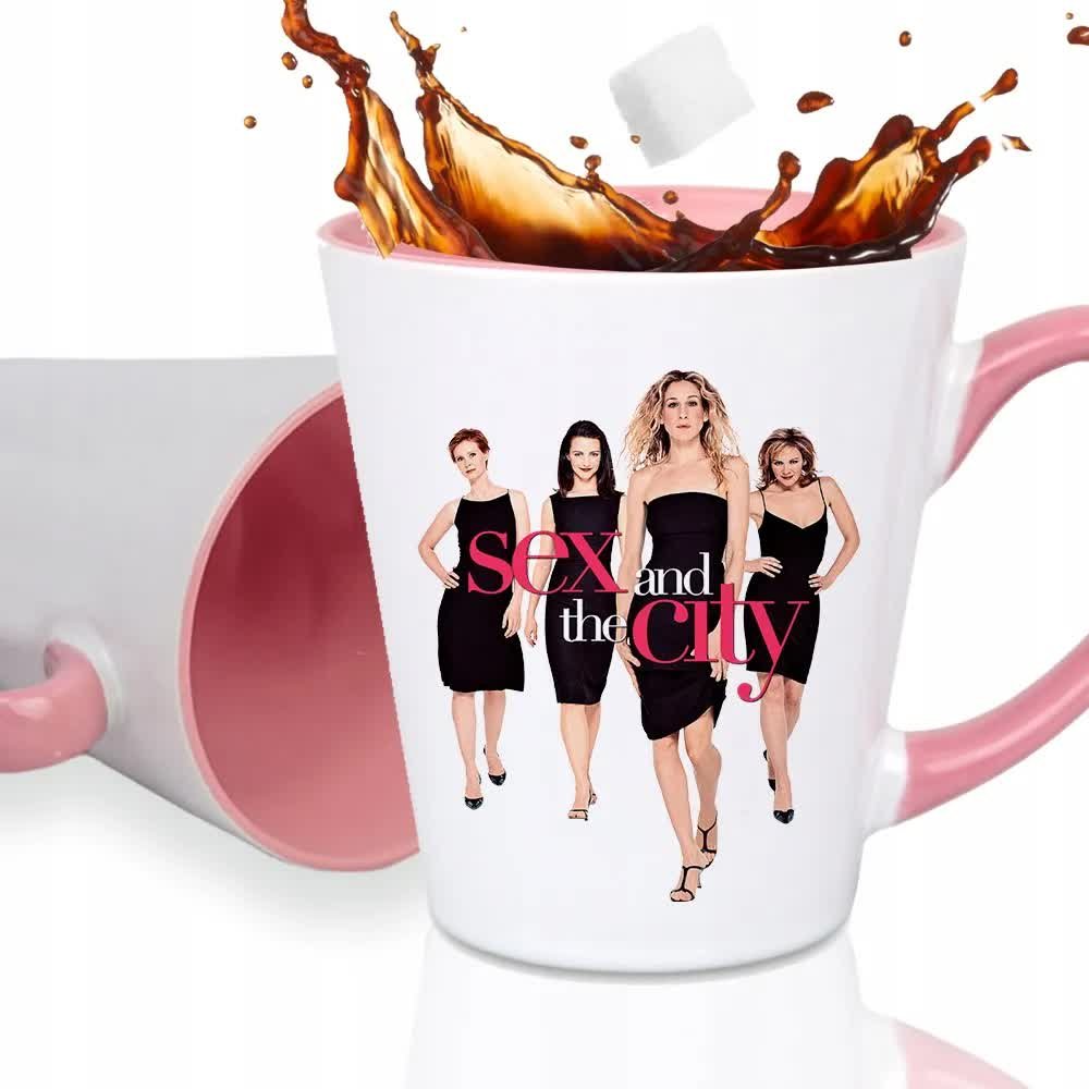 Kubek Latte Różowe Ucho Wnętrze SEX AND THE CITY GIRLS Prezent Dla Fanek Wz