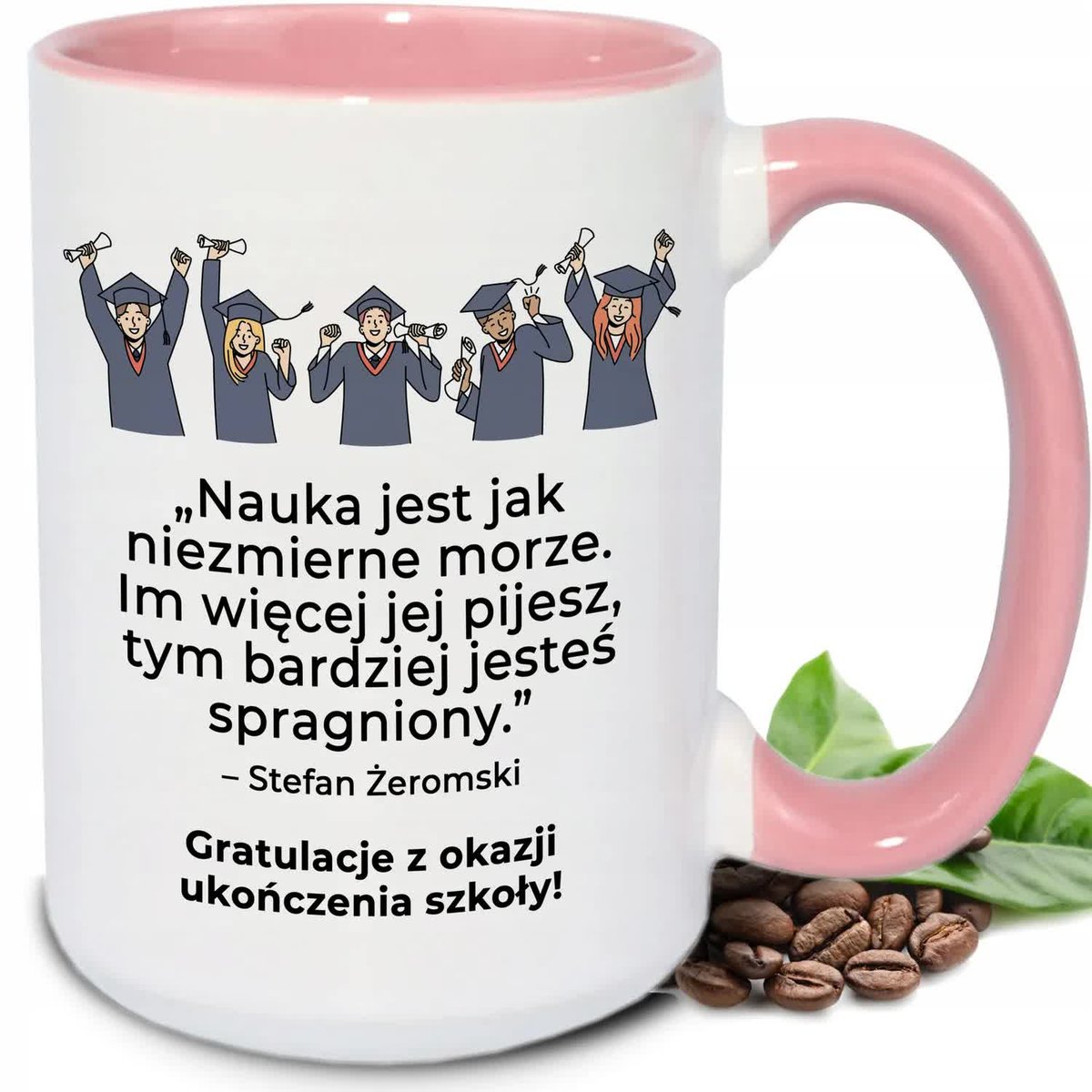 KUBEK XXL BIAŁY PREZENT DLA ABSOLWENTÓW ZAKOŃCZENIE SZKOŁY DLA UCZNIÓW WZ