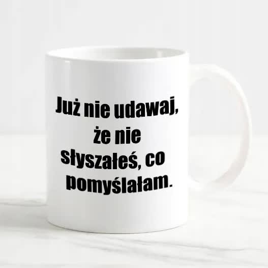 Kubek Biały na Prezent Urodziny Śmieszne Wzory
