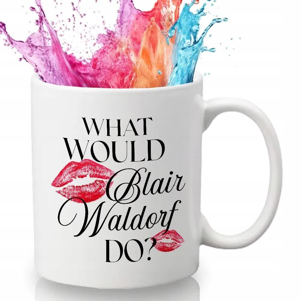 KUBEK BIAŁY Na Prezent Dla Fana Plotkary WHAT WOULD BLAIR WALDORF DO? Wzory
